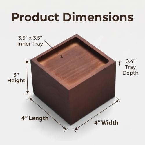 Lufia 3 Inch Solid Pine Wood Furniture Risers 4 Pack, 2000 LBS Heavy Duty Silicone Non Slip Lift Blocks for Bed Sofa Cabinet - color: Dark Brown - 4-pack, size: 3 Inch