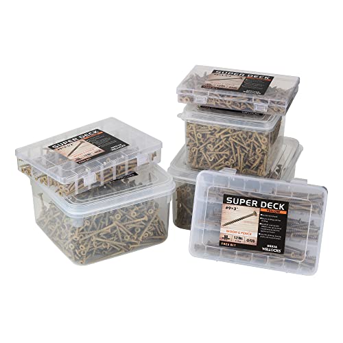 WELLOCKS #8 x 1-1/4 in Tan Deck Screws, 1.2 lbs with T25 Bit - size: #8×1-1/4", style: 1.2LBS Tan