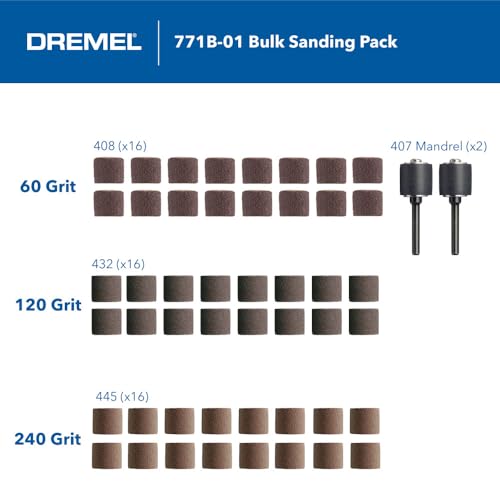 Dremel 771B-01 1/2 in. 60, 120 & 240 Grit Sanding Band Variety Kit - size: 1/2 inch (Variety Kit), style: Industrial
