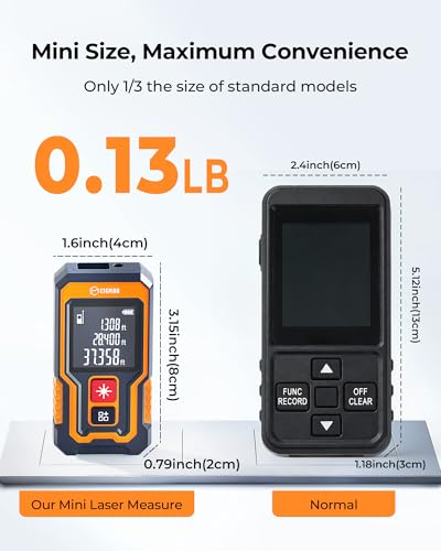 CIGMAN Mini Laser Measuring Tool, 262Ft Laser Tape Measure for Home&DIYers