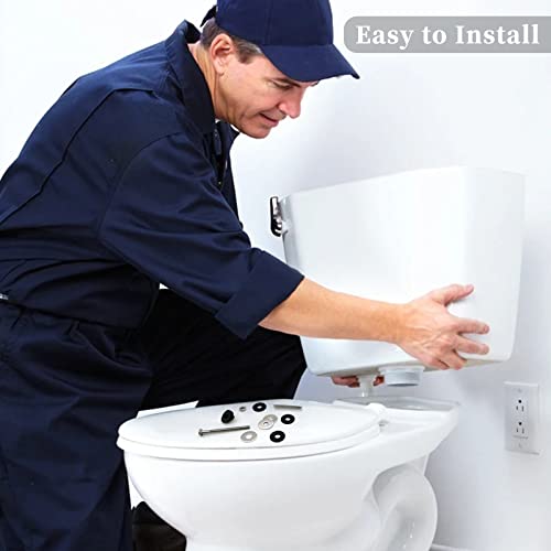 Universal Toilet Tank to Bowl Bolts Kit, Heavy Duty Toilet Bolts, Waterproof Stainless and Rubber Washers Gaskets with Extra Long Nut Screw for Fastening (Silver) (2, Long) - size: Long