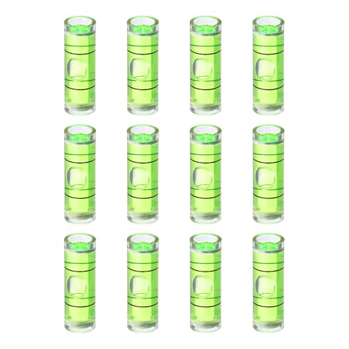 HARFINGTON 12pcs Mini Cylindrical Bubble Spirit Level Vials 10x30mm - size: 10x30mm