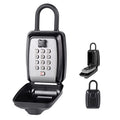 Key Lock Box, Large Capacity Key Storage Box with Hanging Ring, 12-Digit Keyboard Combination, Resettable Code, Waterproof Security Lock Box for Home, Office, Outdoor - style: with Hang Ring
