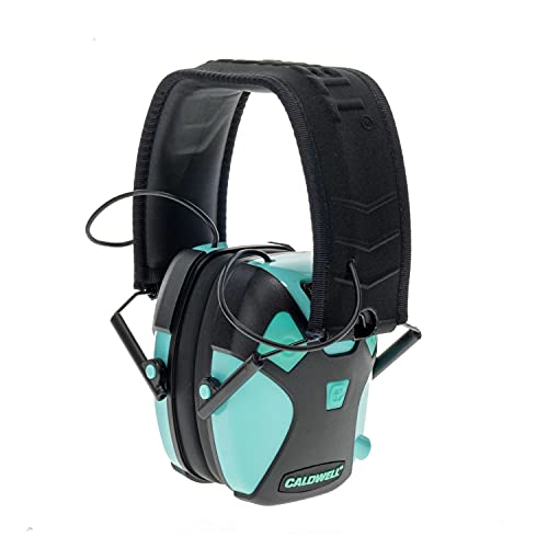 Caldwell E-Max Pro Electronic Hearing Protection Earmuffs Sound Amplification, Low Profile, for Range Shooting, Hunting - style: Pro-aqua