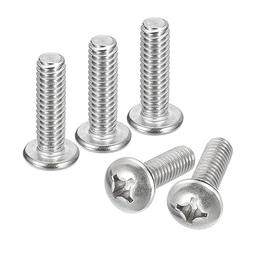 uxcell 1/4-20x7/8 Pan Head Machine Screws, 304 Stainless Steel 18-8 Screw, Phillips Drive, Fully Threaded, Bright Finish, Pack of 25 - size: 1/4-20x7/8"