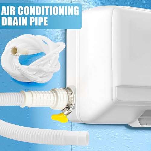 Dehumidifier Drain Hose with Cuttable Rubber Adapter and Connect Clamp, Air Conditioner Drain Hose, Universal Flexible AC and Dehumidifier Replacement Hose(Color:4m/13.12ft)