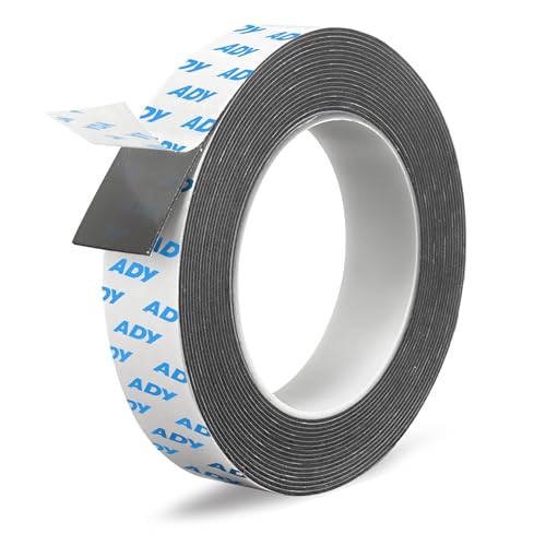 ADY Double Sided Tape Heavy Duty 1in x 20ft, Picture Hanging Strips with Adhesive Damage Free, Mounting Tape for Walls - color: Black
