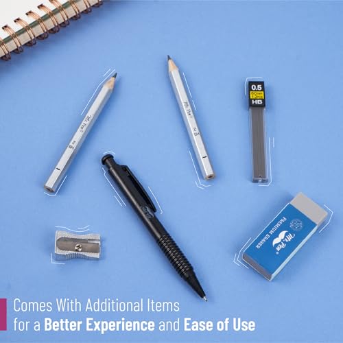Mr. Pen- Geometry Set, 15 pcs, Rose Gold & Pink - color: Rose Gold & Pink