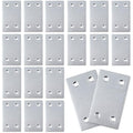 50PCS Flat Straight Brace Brackets,2.35x1.5 Stainless Steel Brackets - size: Silver,2.36"x1.5"