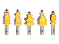 YONICO Architectural Molding Router Bits Set 5 Bit 1/2-Inch Shank 16501 - style: 5 Bit Set - 1/2" Shank