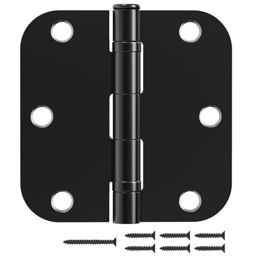 18 Pack Matte Black Door Hinges 3.5 Inch 5/8" Radius No-Squeak - color: Matte Black Ball Bearing, size: 18 Pack