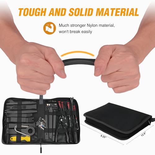 GOOACC 330Pcs Trim Removal Tool, Auto Push Pin Bumper Retainer Clip Set Fastener Terminal Remover Tool Adhesive Cable Clips Kit Car Panel Radio Removal Auto Clip Pliers, Black - color: 330Pcs Clips Removal Kit Black