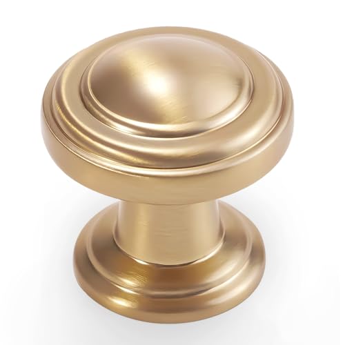 10 Pack Champagne Bronze Kitchen Cabinet Knobs Gold Drawer Knobs Kitchen Cabinet Hardware Zinc Alloy Handles Drawer Knobs Dresser Handles - color: Champagne Bronze, size: Knob