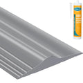 ToLanbbt 10Ft/3M Universal Garage Door Rubber Threshold Strip with 300ml Black Adhesive/Sealant, Weatherproof Seal Strip DIY Weather Stripping Replacement (Grey) - color: Gray, size: 10 Ft (incl. 1 adhesive)