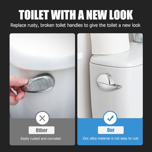 For TOTO Toilet Handle Replacement Parts Kit, Universal THU068#CP Trip Lvr - color: Brushed Silver, size: 1 Pack