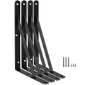 4 Pack L11 x H 8" Black Heavy Duty Shelf Brackets with Screws Metal Shelf Brackets Shelf Support Angle Brackets for Shelves L Brackets Heavy Duty Floating Shelf - size: 11''x8'', style: 4 Pack-Black