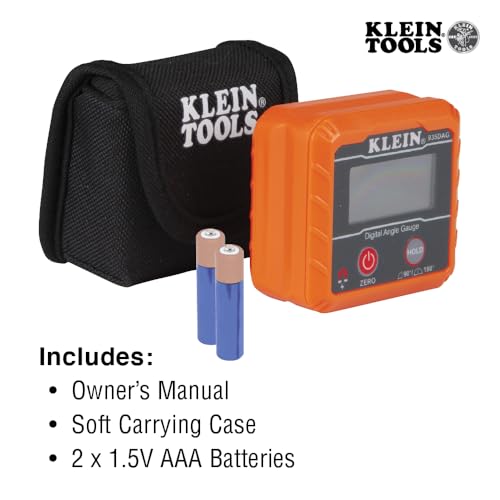 Klein Tools 935DAG Digital Electronic Level and Angle Gauge, Measures 0 - 90 and 0 - 180 Degree Ranges, Measures and Sets Angles - style: Gauge / Level