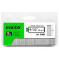 meite 18 Gauge Brad Nails, 1-1/2 Inch 18GA Brad Nails Galvanized Small Finishing Nail Gun Nails for Pneumatic, Electric Brad Nailer Gun (1,000 Counts) - size: 1-1/2"