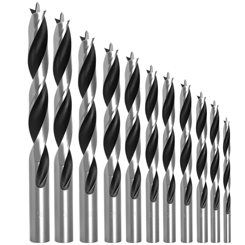 Brad Point Drill Metric 3mm-13mm (1/8"-33/64"), 15 Pcs - size: 15Pcs 3-13mm (1/8"-33/64")