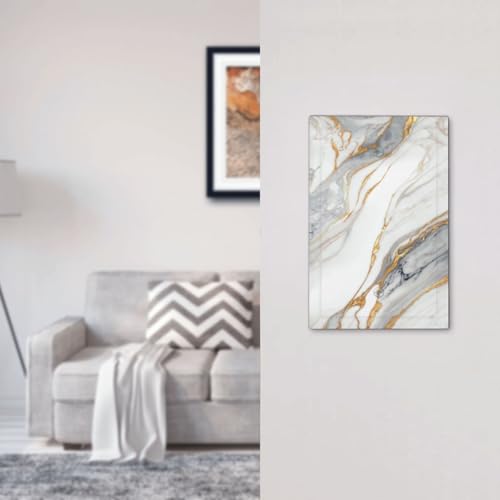 White Gray Gold Marble Light Switch Cover Decorative Wall Plate - color: Single Blank