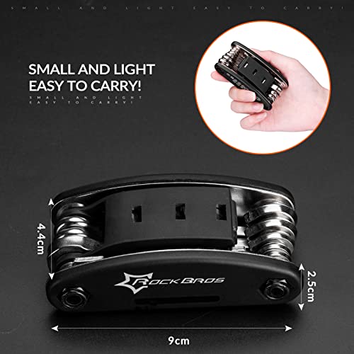 ROCKBROS Bike Multitool Lightweight 16-in-1 MTB Bicycle Multitool Compact - style: 16 in 1 Tools-1 Pack