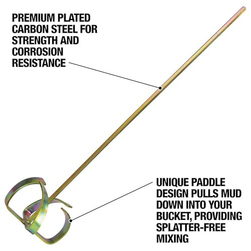 DEWALT Drywall Mud and Paint Mixer | 32In Shaft and 7In Head | DXTT-2-292 - size: 32" Shaft, 7" Head