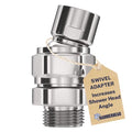 HammerHead Showers® Solid Metal Shower Head Swivel Ball Adapter, Chrome | Adjustable Pivot Ball To Adjust Showerhead Angle | Universal Connector Joint Fits Fixed, Hand Held & Rain Shower Heads - color: Chrome