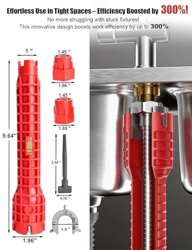Basin Wrench Set – Ultimate, Heavy-Duty Plumbing Tool Kit for Tight Spaces, Unmatched Precision for DIY, Homeowners & Pros, Rust-Resistant, Effortless & Revolutionary Sink, Faucet & Bathroom Repairs
