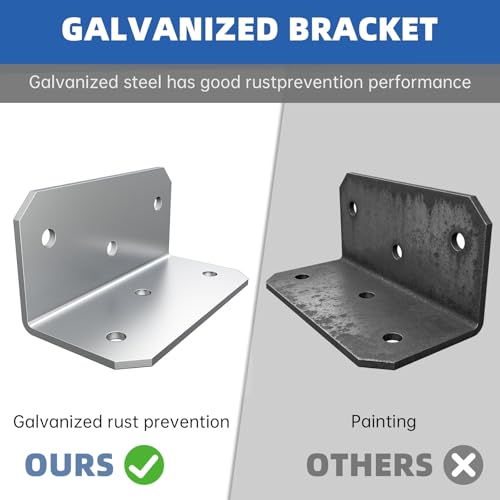 4"x2" Steel L Brackets,Corner Braces for Wood Furniture - size: （15PCS）Silver