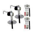 QCAA Solid Brass Door Stop, 3-15/16" Height, Satin Chrome, Made in Taiwan, 2 Pack - color: Satin Chrome(3-15/16"), size: 2 Pack