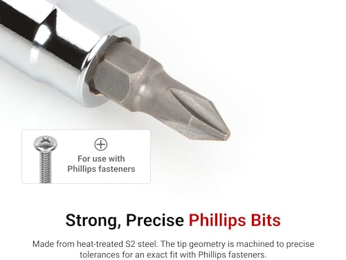TEKTON Phillips/Slotted Bit Socket Set, 8-Piece | SHB90104