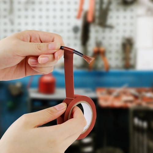 Romeda 9 Pack Electrical Tapes, Electrical Tape Water, Sun, and Oil Resistant, Electrical Tape is Suitable for Most Domestic, Commercial, and Industrial environments - Brown - color: Brown