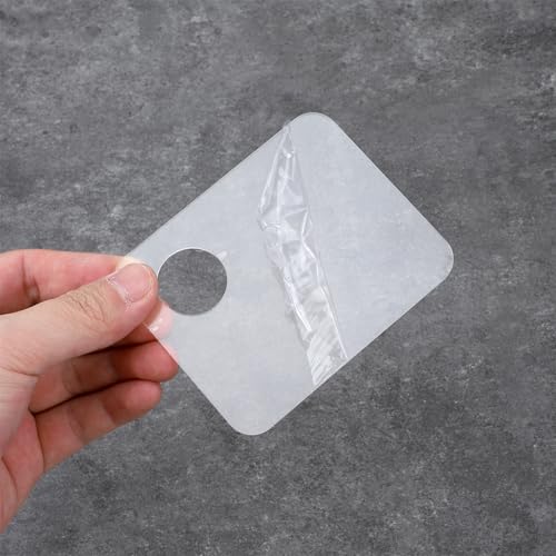 5 Pcs Acrylic Makeup Mixing Tray Paint Pallet 3.9x3.1 Inch Cosmetic Makeup Palette Mixing Palette with Thumb Hole Liquid Foundation Mixings Palettes for Cosmetic Painting Art Oil Painting Craft
