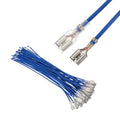 MECCANIXITY 30Pcs 6.3mm Female Spade Crimp Terminal with 20cm Wires - color: Blue, size: 6.3mm, 20cm L