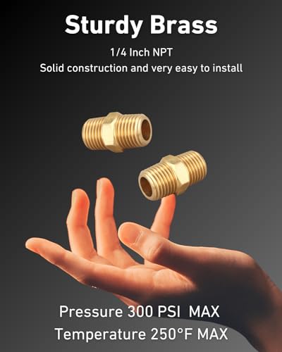 1/4 Inch NPT x 1/4 Inch NPT Male - size: 1/4" x 1/4" NPT Male, style: 4 Piece