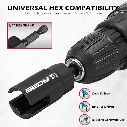 5-Piece Wing Nut Driver Set (10mm,12mm,14mm,16mm,18mm) with Magnetic Aluminum Storage Rail, 1/4" Hex Shank Wing Nut Driver Bit Set, Metric Wing Nut socket Set for Wing Nut, Eye Bolt, Wire Twisting - style: 5 Pcs Wing Nut Driver Set(10-18mm)