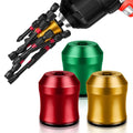 1/4 Inch Universal Screwdriver Bit Holder, 3PCS Magnetic Screw Ring for Drill & Hex Screwdriver, Color-Coded Removable Magnetic Drill Bit Holder with Anti-Slip Grip (Red/Yellow/Green)