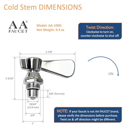 AA-100G Cold Replacement Stem Check with B-Handle - style: AA-100G