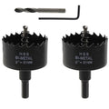 2-inch Hole Saw BI-Metal Hole Saw Drill Hole Cutter for Hard Wood, Thin Metal, Plaster Ceiling, Plastic, Fiberglass- 2pcs - color: black, size: 2 in
