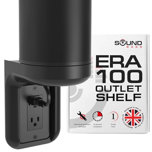 Sound Bass ERA100 Shelf Wall Outlet AC, Black, Plug Mount Organizer - color: Black