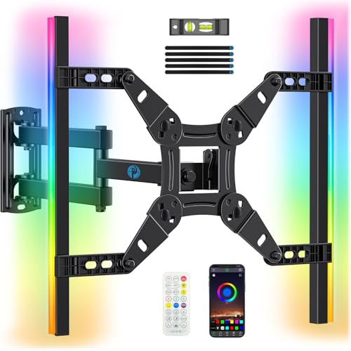 Pipishell Full Motion TV Wall Mount with LED Light for 13–43 inch TVs - size: 13-43 Inch, style: TV Mount with LED