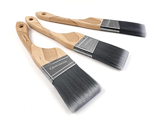 ROLLINGDOG 1.5", 2", 2.5" Paint Brushes for Walls - color: Soft Bristles（pack of 3）