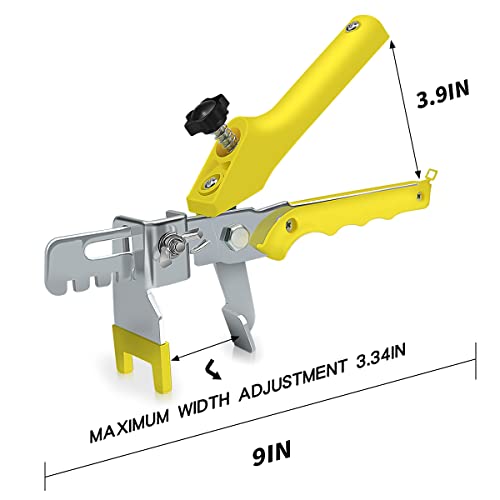 DGSL Tile Leveling System with Plier, 600 Tile Spacers 1/16" and 200 Wedges - size: 1/16 Inch * 600 Spacers
