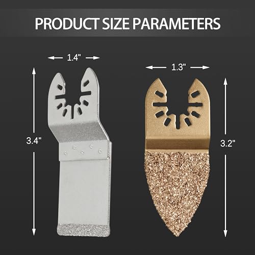 2 Pack Diamond Flush Cut Oscillating Blade