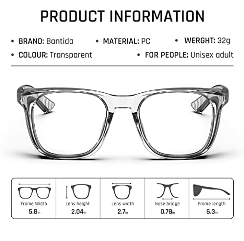 Safety Glasses Anti-Fog Eye Protection Blue Light Blocking Glasses for Women Men - color: White