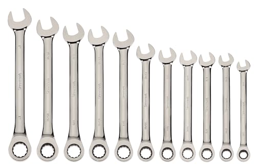 Williams WS-1121NRC Combo Ratcheting Wrench Set, 3/8-Inch - 1-Inch, 11-Piece - size: 3/8 - 1 Inch (11 Pieces)