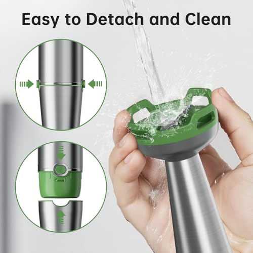Turelar Immersion Blender Handheld 5 in 1 Hand Blender Set 1100W Heavy Duty - color: Green, size: 5 in 1