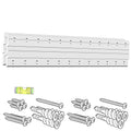 Z Clips 12" 2 Pack - French Cleat Picture Hanger - Wall Mirror Mounting Bracket - Flush Mount Hanging Kit for Shelf, Painting, Frames, Cabinet, Soundbar, Whiteboard or Headboard - 60 lb - size: 12" 2 Pairs, style: Regular