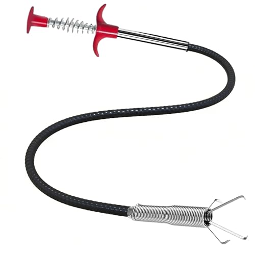 Drain Snake,33 inch Flexible Claw Grabber Tool,Drain Clog Remover - Snake Drain Hair Removal Tool for Home Sink, Bathroom Tub,Drain, Toilet, Tight Spaces - style: 33 in