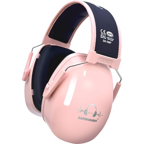 SAFEBUILDER Ear Protection Ear muffs Noise Reduction NRR 28dB Adjustable Hearing Protection for Working Mowing SK-06P - color: 01-girl-pink